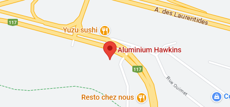 Google Map Aluminium L. Hawkins & Fils Inc.